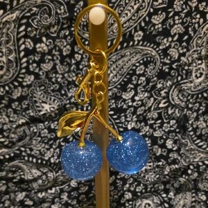 Blue Cherry Keychain/bag Charm